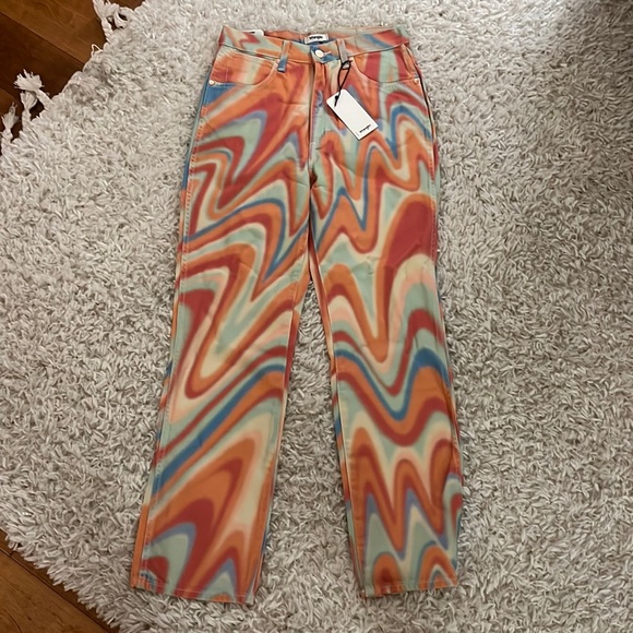 Wrangler Wild West 603 High Rise Straight Multicolored Jeans Size 27 - Picture 1 of 6